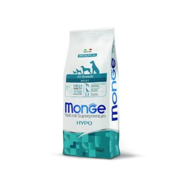 Alimentazione per Cani: Monge Superpremium All Breeds Adult Hypo con Salmone e Tonno Amici e Natura iTALIA Alimentazione per Cani: Monge Superpremium All Breeds Adult Hypo con Salmone e Tonno Amici e Natura iTALIA